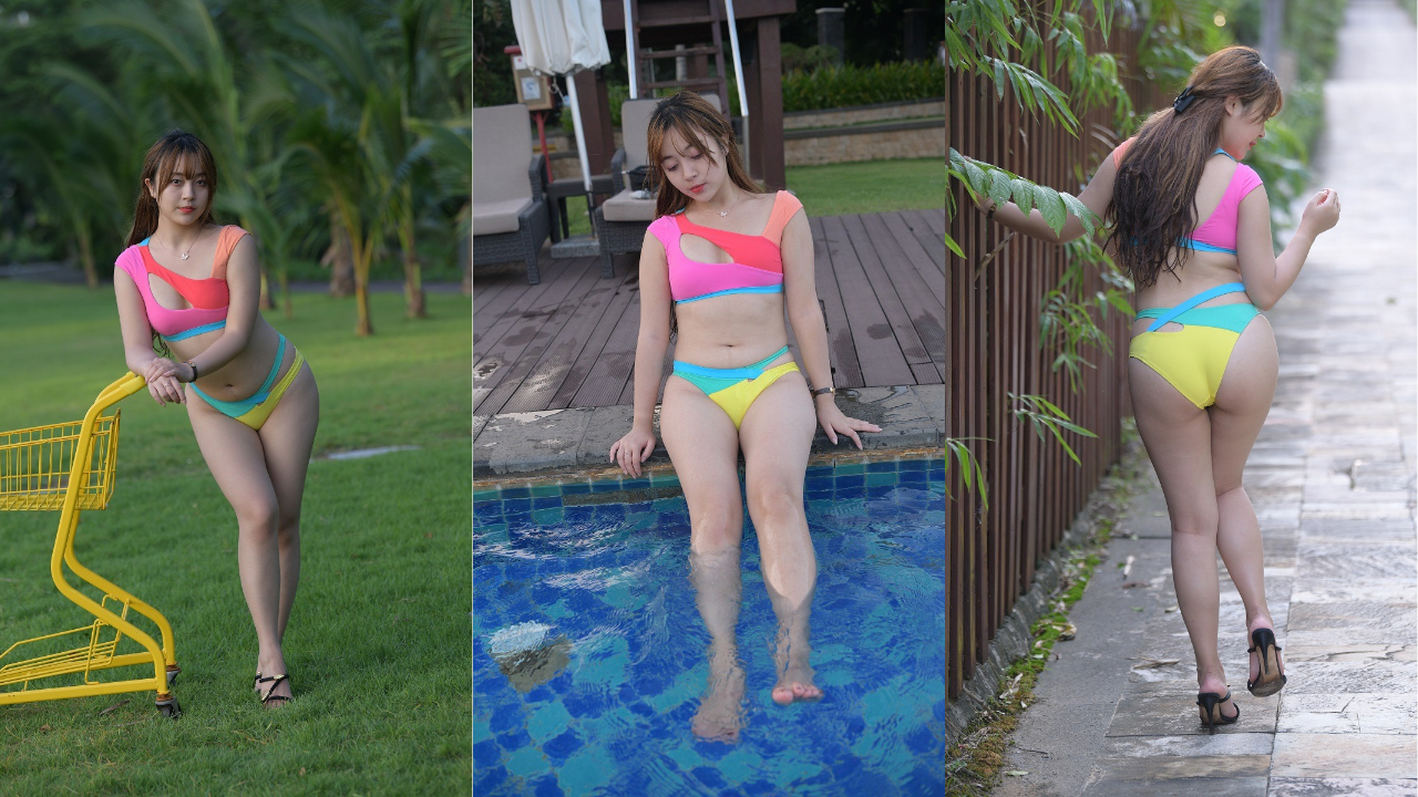 魂魂旅拍作品 第五篇 彩色缕空比基尼美眉